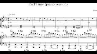 BMS End Time piano version score [upl. by Stag]