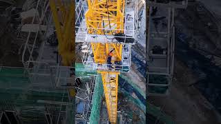 Tower Crane Erection Process  Tower Crane installation Video [upl. by Atinet]