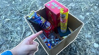 LIGHTING A BOX OF RANDOM FIREWORKS [upl. by Ydorb]