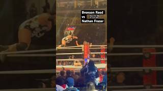 330lb Top Rope Splash  Bronson Reed vs Nathan Frazer  WWE Main Event  St Louis MO  wwe shorts [upl. by Skeie]