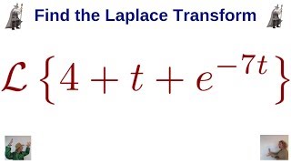 Find the Laplace Transform of ft  4  t  e7t [upl. by Ydoc402]