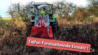 Taifun Forst Seilwinde mit Deutz extreme Hanglage Einsatz [upl. by Tiossem]