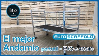 EL MEJOR ANDAMIO PLEGABLE y de aluminio con ruedas Andamio Euroscaffold Evo Fácil de montar [upl. by Akeit]