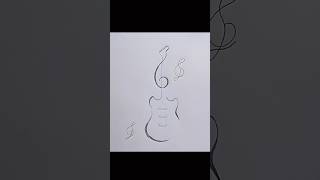 simply guitar drawing shorts drawing guitar [upl. by Gardner]