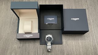 Unboxing a brand new Longines Conquest 41mm watch [upl. by Downall]