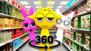 Incredibox Sprunki  Supermarket in 360° Video Animation  VR 8K [upl. by Linis993]