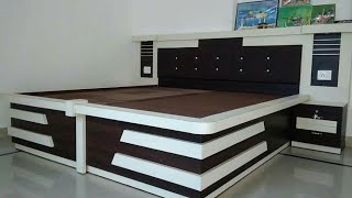 Bed Design with plywoods mica white and coffee colour ModularBed [upl. by Handy]