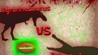 Fight Arena Tyrannosaurus vs Deinosuchus [upl. by Ahsinnor]