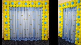 Birthday decoration ideas at home birthday decoration balloon decoration ideas [upl. by Linnell111]