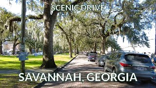 4K Drive Through Savannah Georgia  Historic Charm and Southern Elegance [upl. by Ellecrag874]