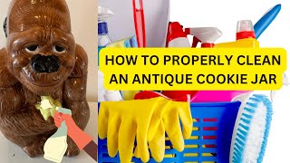 How To Properly Clean An Antique Cookie Jar  Cleaning For Resellers [upl. by Adil989]