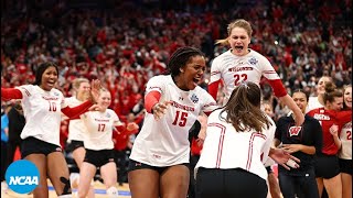 Wisconsin vs Nebraska 2021 NCAA volleyball championship highlights [upl. by Lihka228]