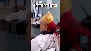 Sunset Color Hair Dye🌅Stunning Color  BleachedSilk Press amp Layer Cut Tutorial Ftulahair [upl. by Pedrotti479]