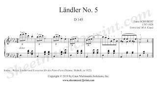 Schubert  Ländler No 5 D 145 [upl. by Harris835]