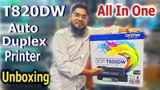 Brother DCPT820DW Multi Function All In One Inkjet Printer Unboxing amp Review  Print  Scan  Copy [upl. by Annaid]