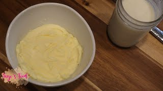 How to Make Homemade Butter and Buttermilk  One Ingredient Recipe [upl. by Monney]