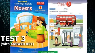 Movers 8 Complete Practice Tests 3 SUCCEED  Listening Tests 3 ĐÁP ÁN trong phần mô tả [upl. by Ayel913]