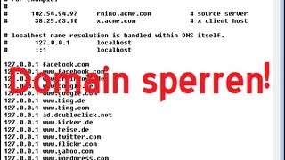 Domain über hostsDatei sperren [upl. by Christiana5]