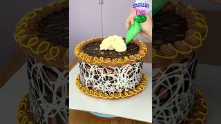 Learn how to decorate chocolate cakes shorts cake cakedecorating cakedesign cakedecorating [upl. by Ociral955]