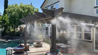 Misting and fogging system installed in beautiful backyard [upl. by Esil550]