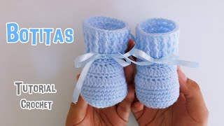 Como tejer paso a paso zapatitos escarpines a crochet  ganchillo  gancho [upl. by Aikemat]