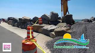 Longport Revetment Massive Rocks to Protect Against Storms [upl. by Rapsac]