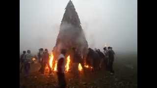 Meji in Magh Bihu Assam Nalbari Barbhag Sanekuchi Chamarkuchi village [upl. by Aland]