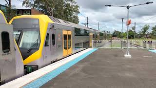 8 Carriages M Set Millennium Train Departing At Birrong For An City Circle Service [upl. by Ynahirb]