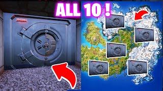 All 10 Vaults Locations in Fortnite Chapter 5 Season 1  How To Open a Vault in Fortnite [upl. by Eoz]