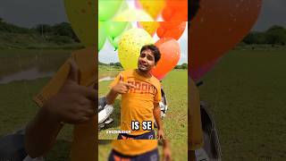 Frying with super 😨🎈Big helium balloons part1MRINDIANHACKER shorts [upl. by Gillmore]