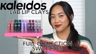 KALEIDOS CLOUD LAB LIP CLAY  ALL 20 VAULT COLLECTION SWATCHED [upl. by Bette988]