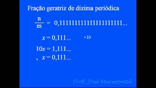 Fração geratriz dízima periódica simples [upl. by Leonore]