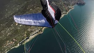 First time wingover practice at Lake Garda Italy  Ozone Rush4 [upl. by Tomasina60]