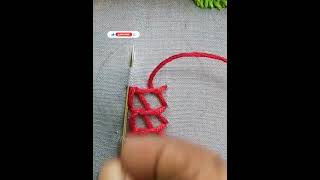 Bonnet stitch for beginners shortsbeta shortsvideo embroiderypattern [upl. by Nylaj]