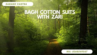 Bagh Cotton Suits with Zari WA 8368549547 [upl. by Akieluz497]