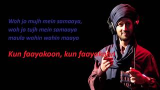 Kun Faya Kun  Rockstar  Atif Aslam  Lyrics [upl. by Ahsiekal]