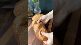 Fırın Torbasında Susamlı Baget Ekmek ekşimaya sourdoughbread sourdough maya recipe food [upl. by Lavella214]