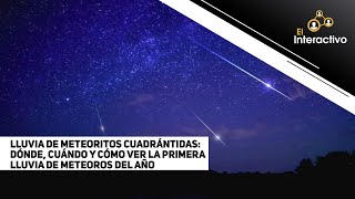 Lluvia de meteoritos cuadrántidas un espectáculo del Hemisferio Norte [upl. by Akemeuwkuhc]