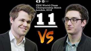 Campeonato del Mundo de Ajedrez 2018  Carlsen vs Caruana  partida 11 [upl. by Rakso815]