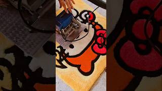 Carving my rug with a CPI available at EFFYs shops rugtufting craft pokemon hellokitty [upl. by Ahseela900]