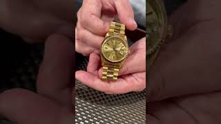 Rolex President Day Date Yellow Gold Champagne Dial Mens Watch 18238 Review  SwissWatchExpo [upl. by Utley412]