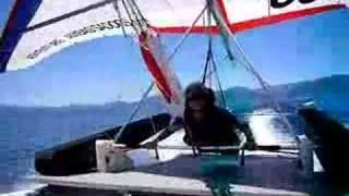 Aishas 1st hang gliding solo boat tow on Lake Tahoe [upl. by Crisey]