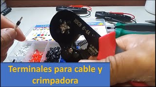 Terminales para cable y crimpadora [upl. by Annairb]