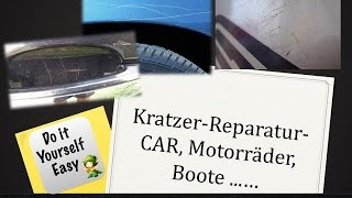 Kratzer reparieren Kratzer in Lackierung auspolieren Auto Kratzer entfernen [upl. by Reilamag539]