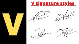 V signature style  Letter V signature  V signature [upl. by Hnib]