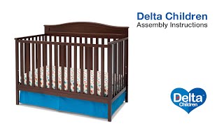 Delta Children Larkin 4in1 Crib Assembly Video [upl. by Latrice]