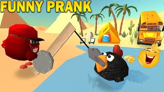 Meat Chicken And Tall Chicken Pranks  Chicken Gun [upl. by Ynohtnaleahcim636]