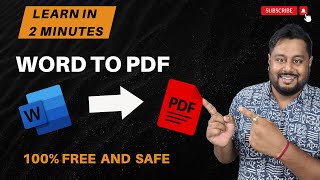 How to Convert Word to PDF  Word to pdf kaise convert karen [upl. by Aerehs]