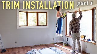 Were installing trim in our fixer upper Part 1 [upl. by Anitnegra]