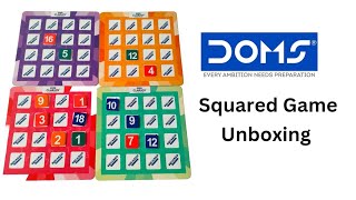 Doms Squared Game UnboxingDoms gamesClapjoy board games doms games [upl. by Herzen]